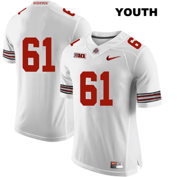 Ohio State Buckeyes Youth Gavin Cupp #61 White Authentic Nike No Name College NCAA Stitched Football Jersey XO19T76YI